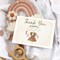 50 Pack Baby Shower Thank You Cards Boxed Vintage Khaki Cloth Note Card with Envelopes Stickers Greeting Blank Cards for Girl Birthday Baby Shower Gender Reveal